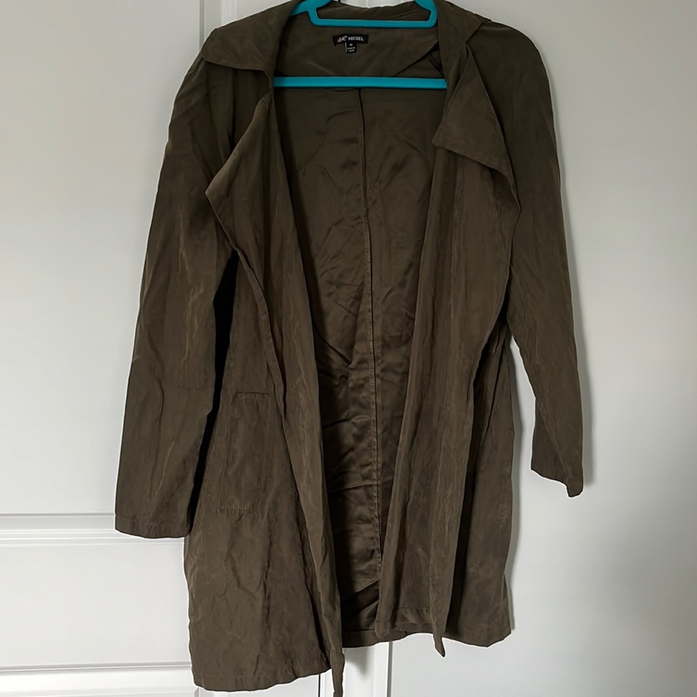 Olive Green Duster Jacket // Size M